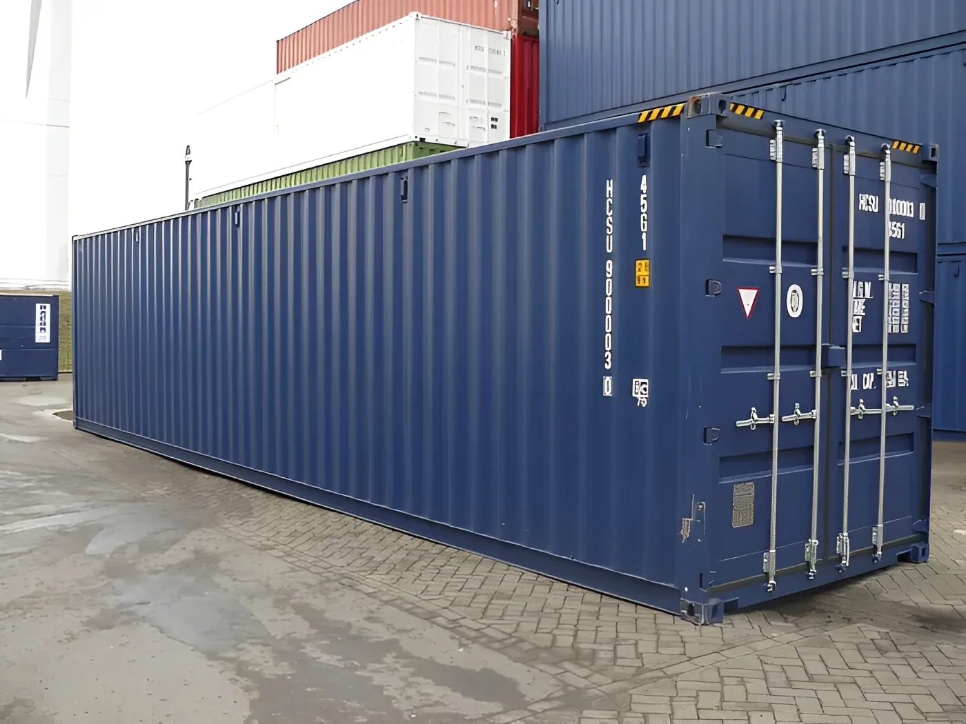 40ft high cube shipping container with extra height for industrial storage