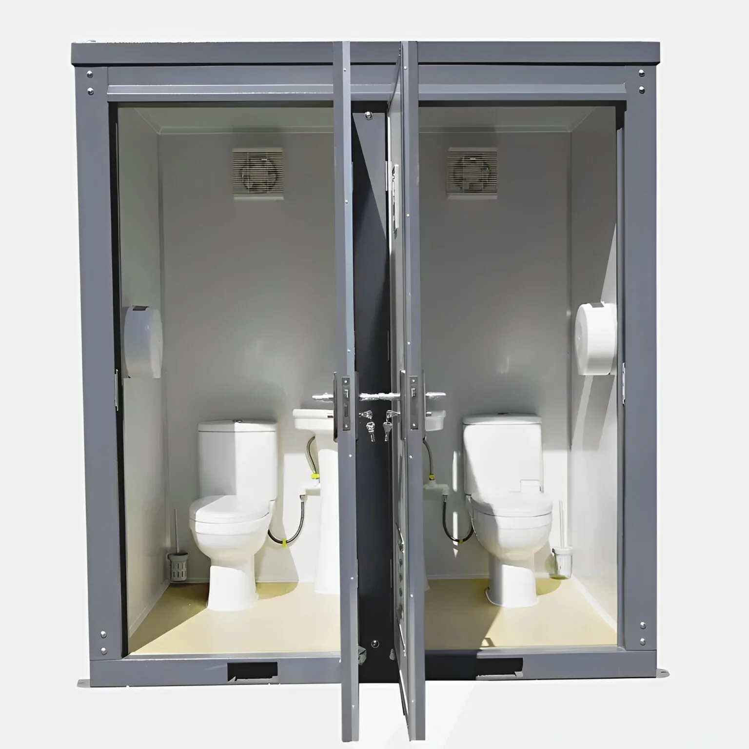 Dual Portable Toilet and Bathroom - Mobile Restroom with Sink 110V - photo 2