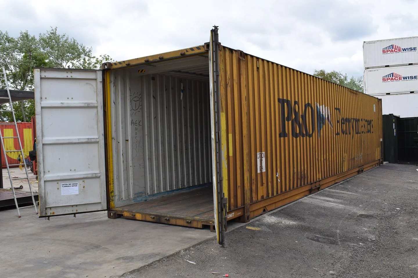 45ft high cube shipping container with cargo-worthy certification and extra storage height