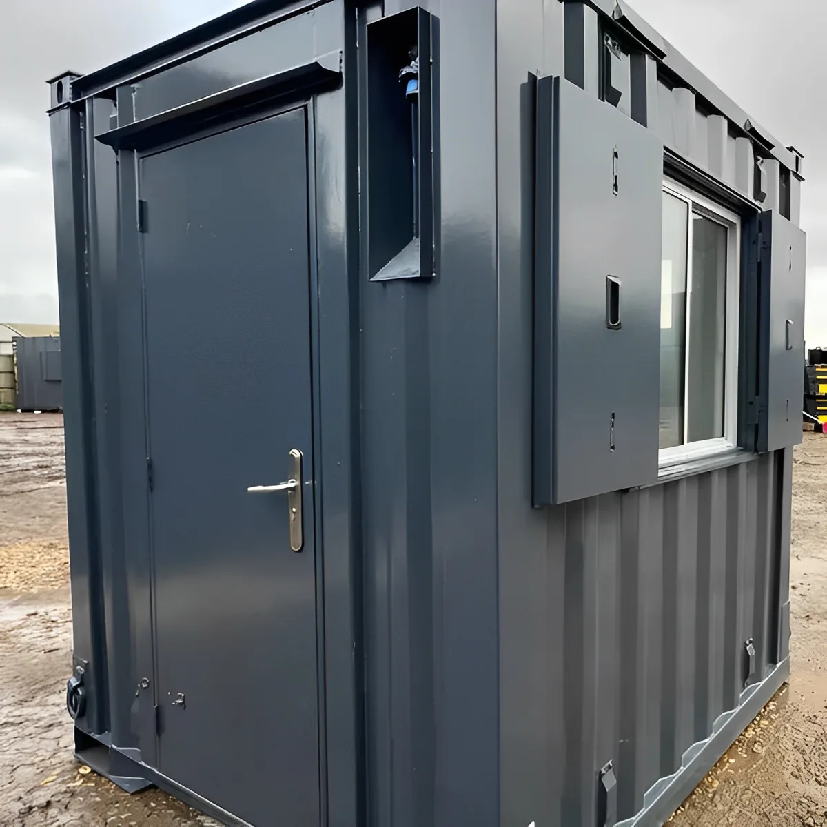 7Ft x 7Ft Shipping Container Office \| Portable Anti-Vandal Building - photo 3