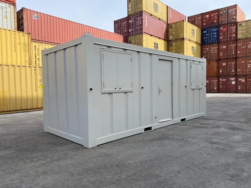 20ft open plan office container with modern workspace interior