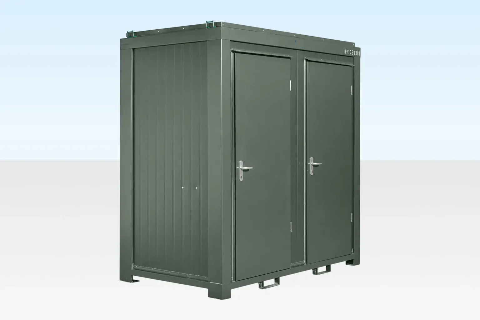 1+1 Double Mains Toilet 8ft x 5ft - Bottle Green - photo 1