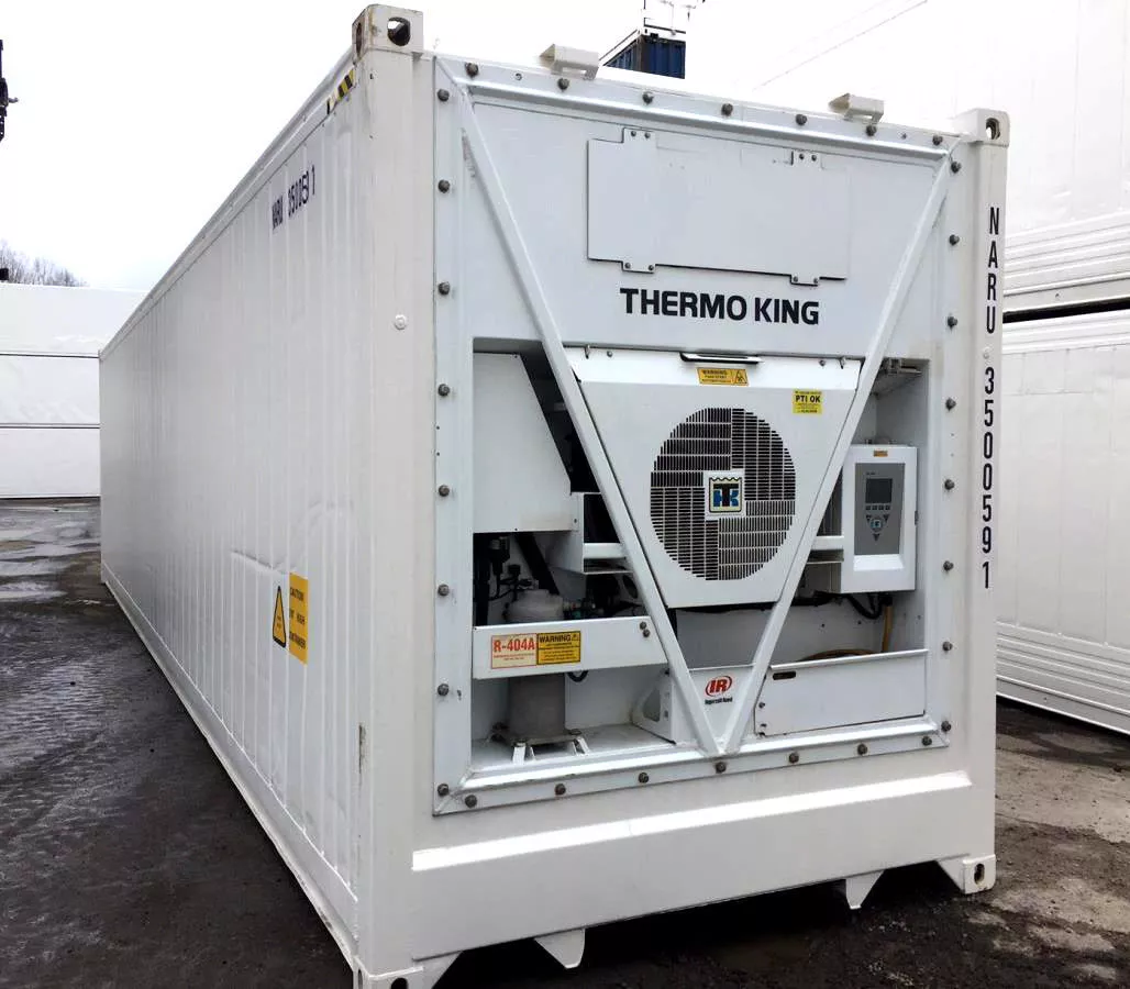 40ft freezer reefer container with -40°C temperature control for cold storage