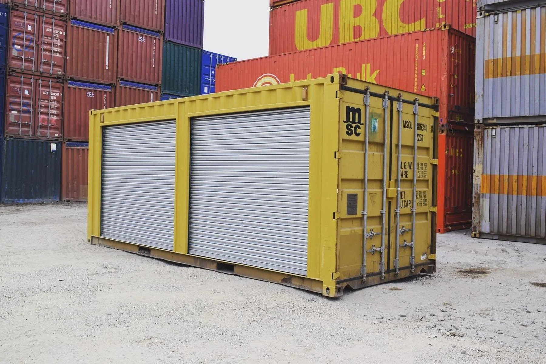 Yellow 20ft Container - Dual Side Roll-Up Doors - photo 1