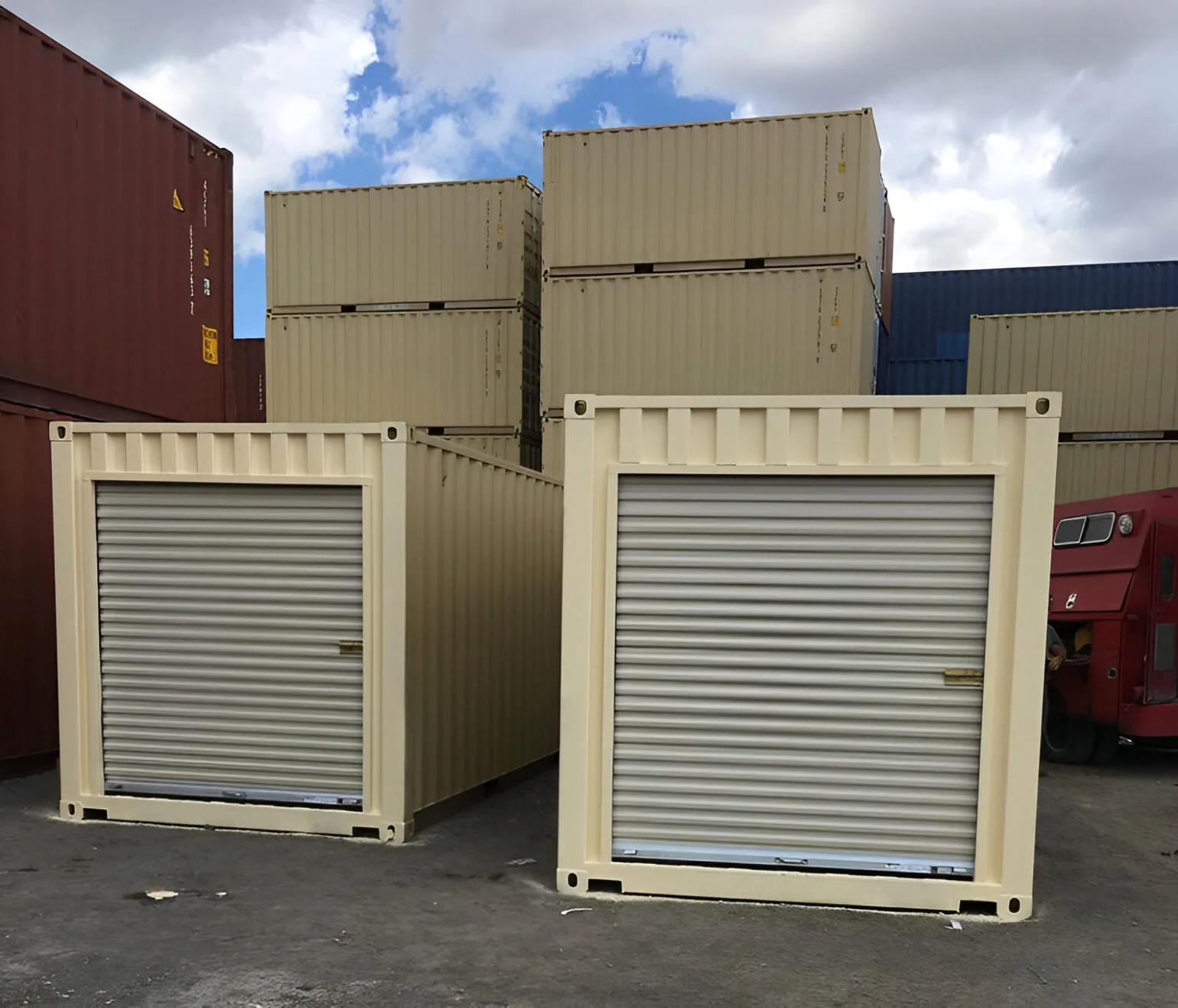 16ft Storage Container With Roll-Up Door