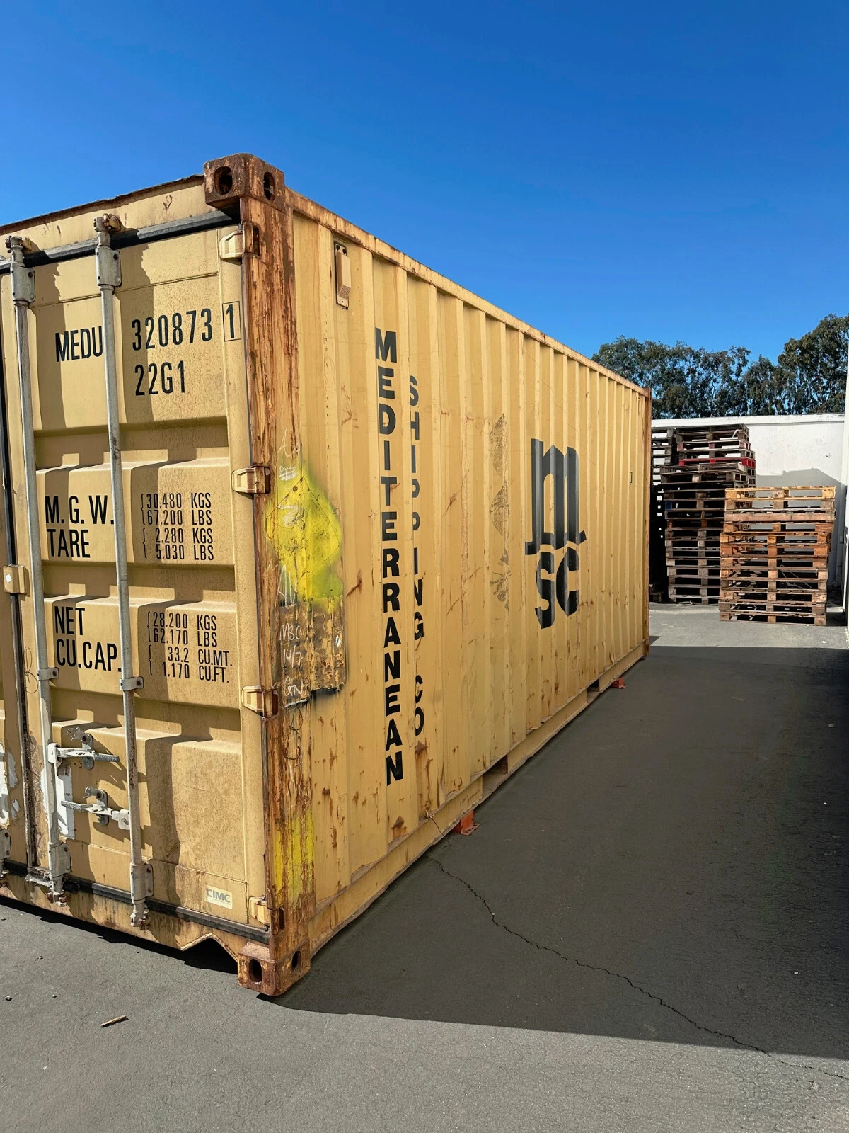 20ft Conex Shipping & Storage Container - Yellow/Gold - photo 1