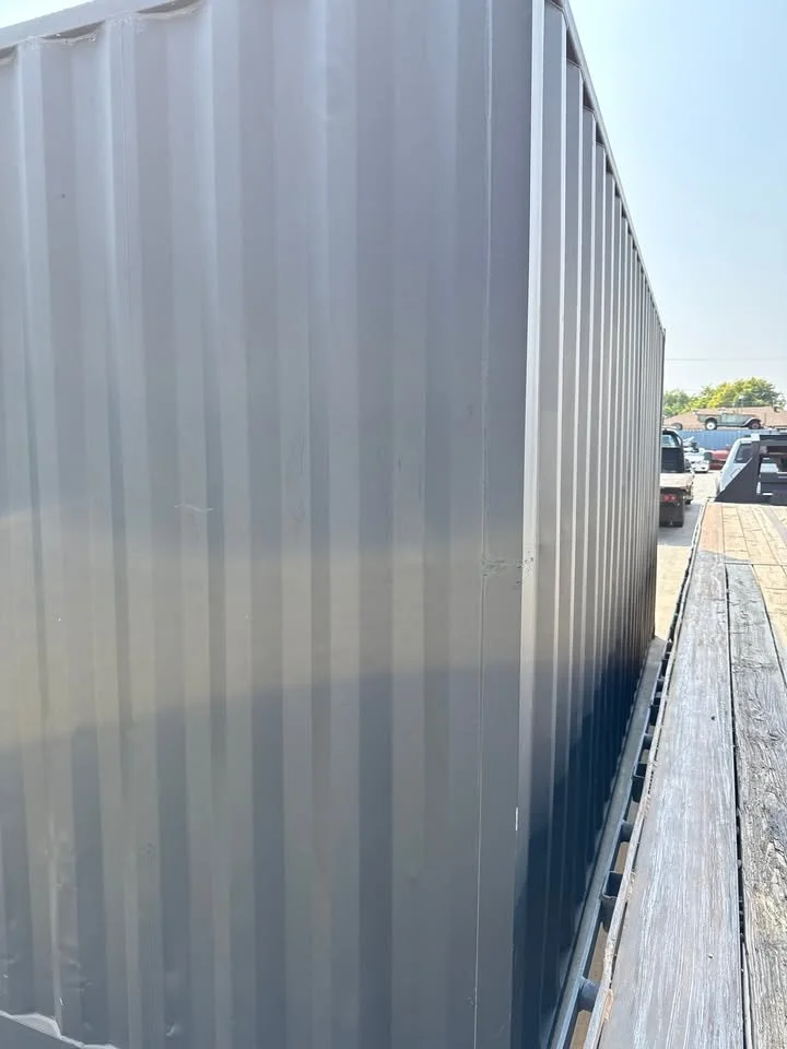 20ft Shipping Container - Matte Black With 12ft Side Roll-Up Door - photo 4