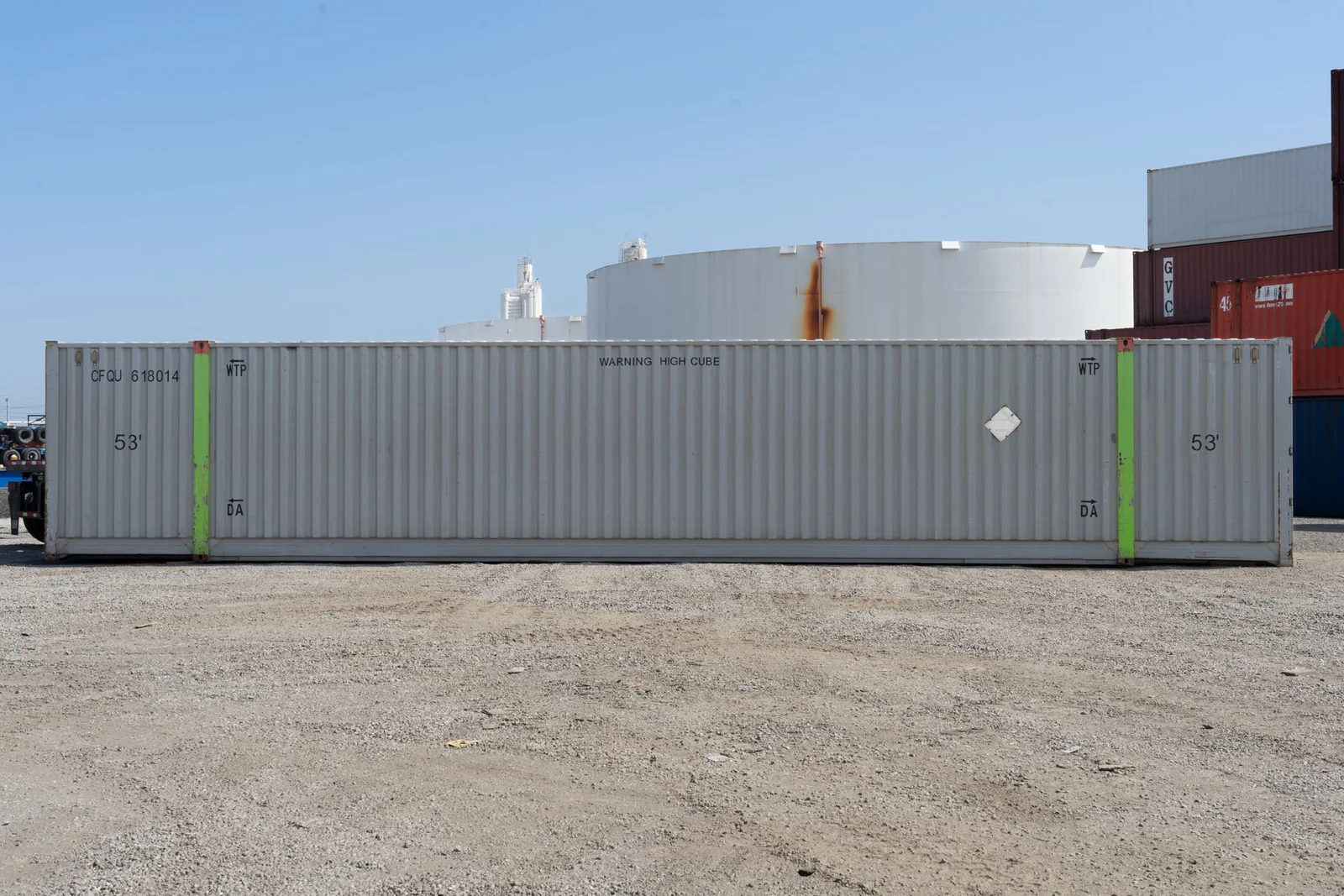 53-foot high cube cargo-worthy shipping container for freight and warehouse storage