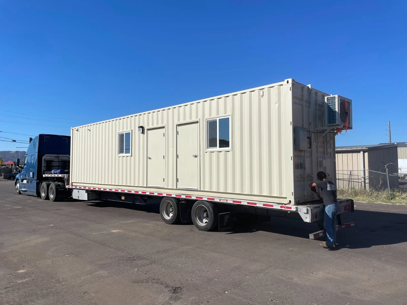 40ft Shipping Container Office with ADA Restroom - photo 1