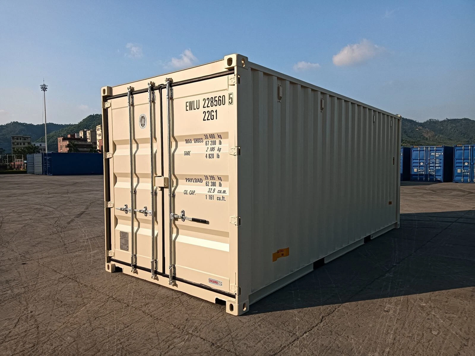 20ft One-Trip Shipping Container - Triple Door Access - photo 3