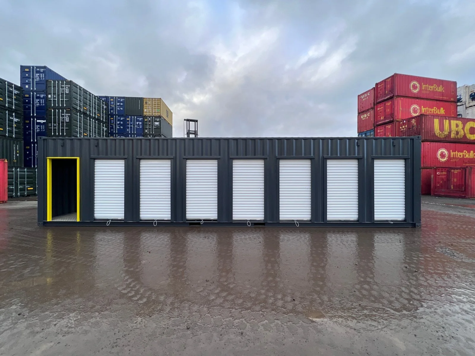 40ft High Cube Multi-Store Container - 7-Bay Self Storage Unit - photo 1