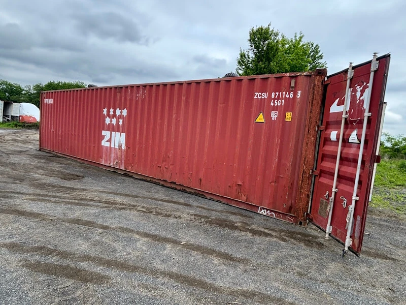 45ft Steel Shipping Container Red - Used - photo 1
