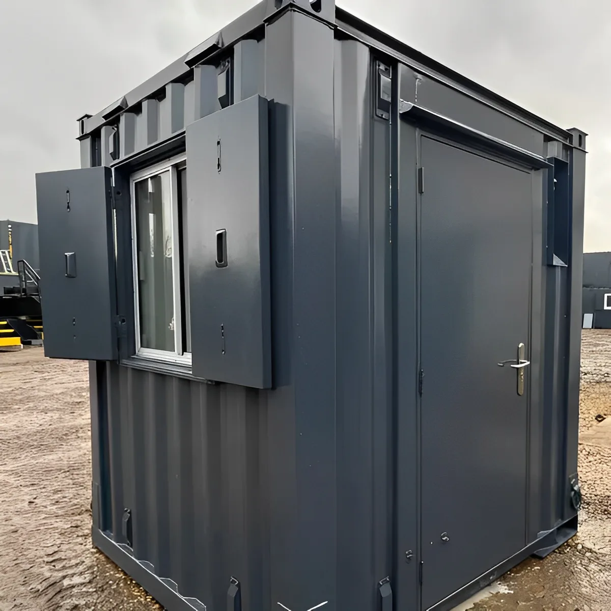 7Ft x 7Ft Shipping Container Office \| Portable Anti-Vandal Building - photo 6