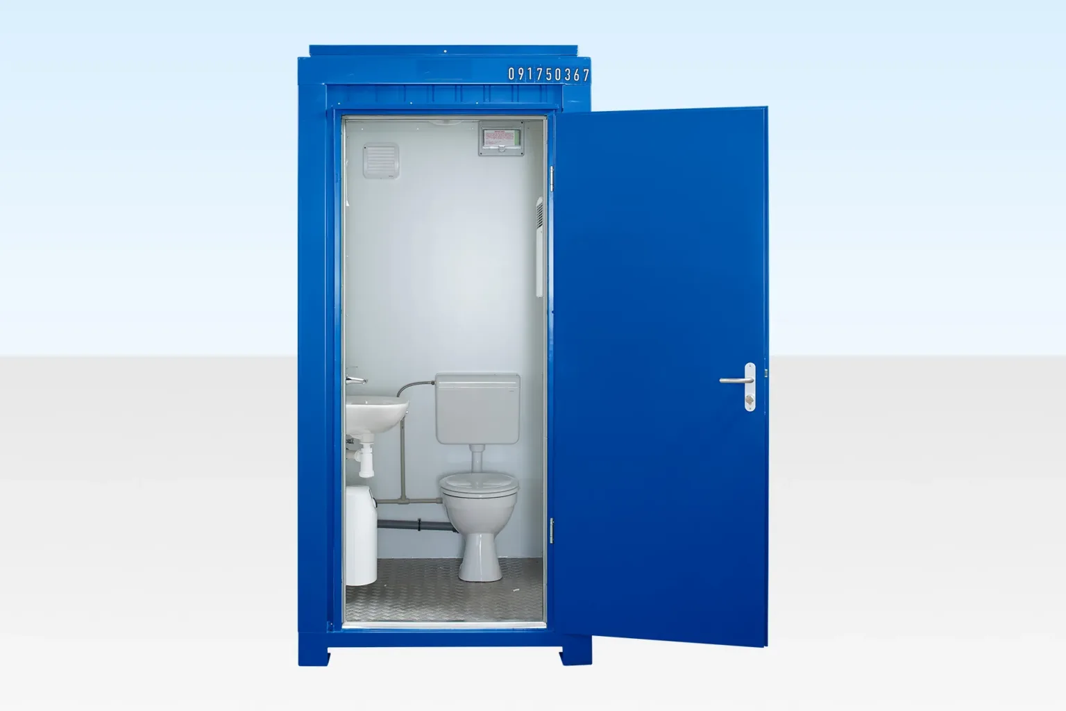 5Ft x 4Ft Single Mains Toilet - Blue Portable Toilet Unit - photo 1