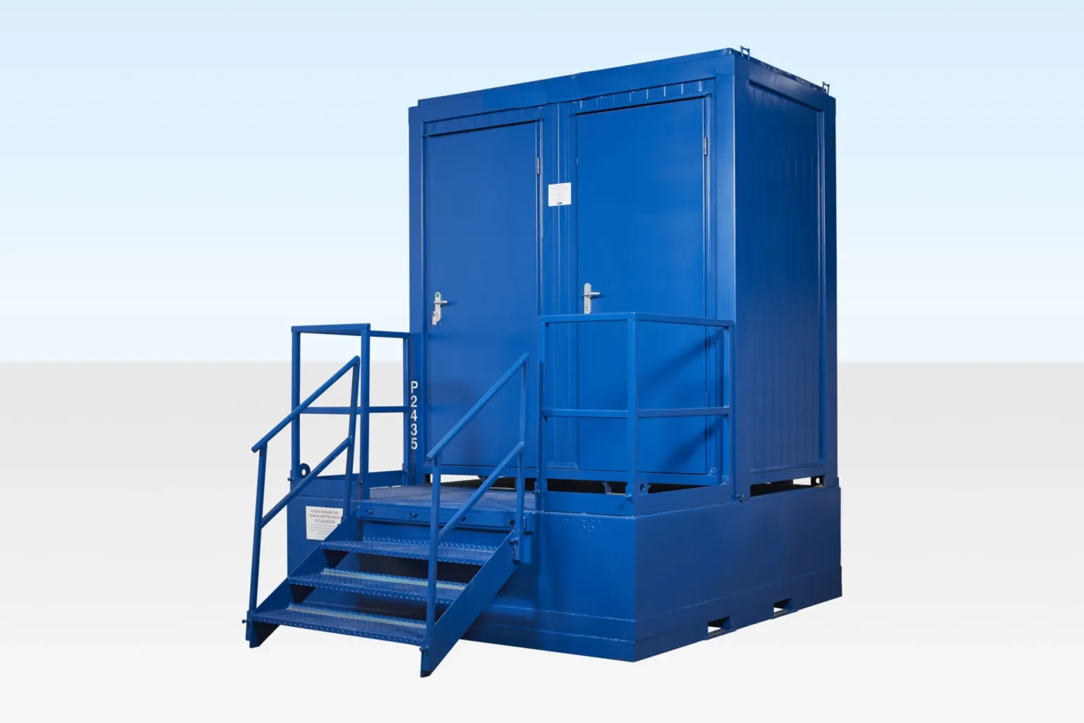 Double Mains Toilet Waste Tank - 500 Gallon Steel Waste Tank - photo 2