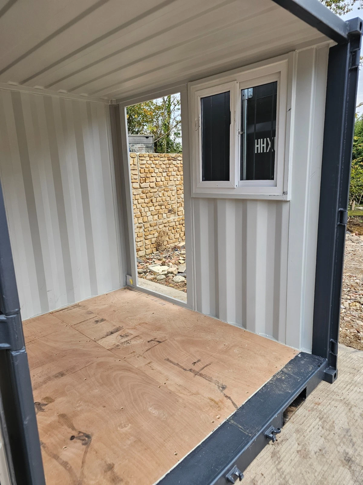 8ft shipping container site safe lock up box for secure tool storage