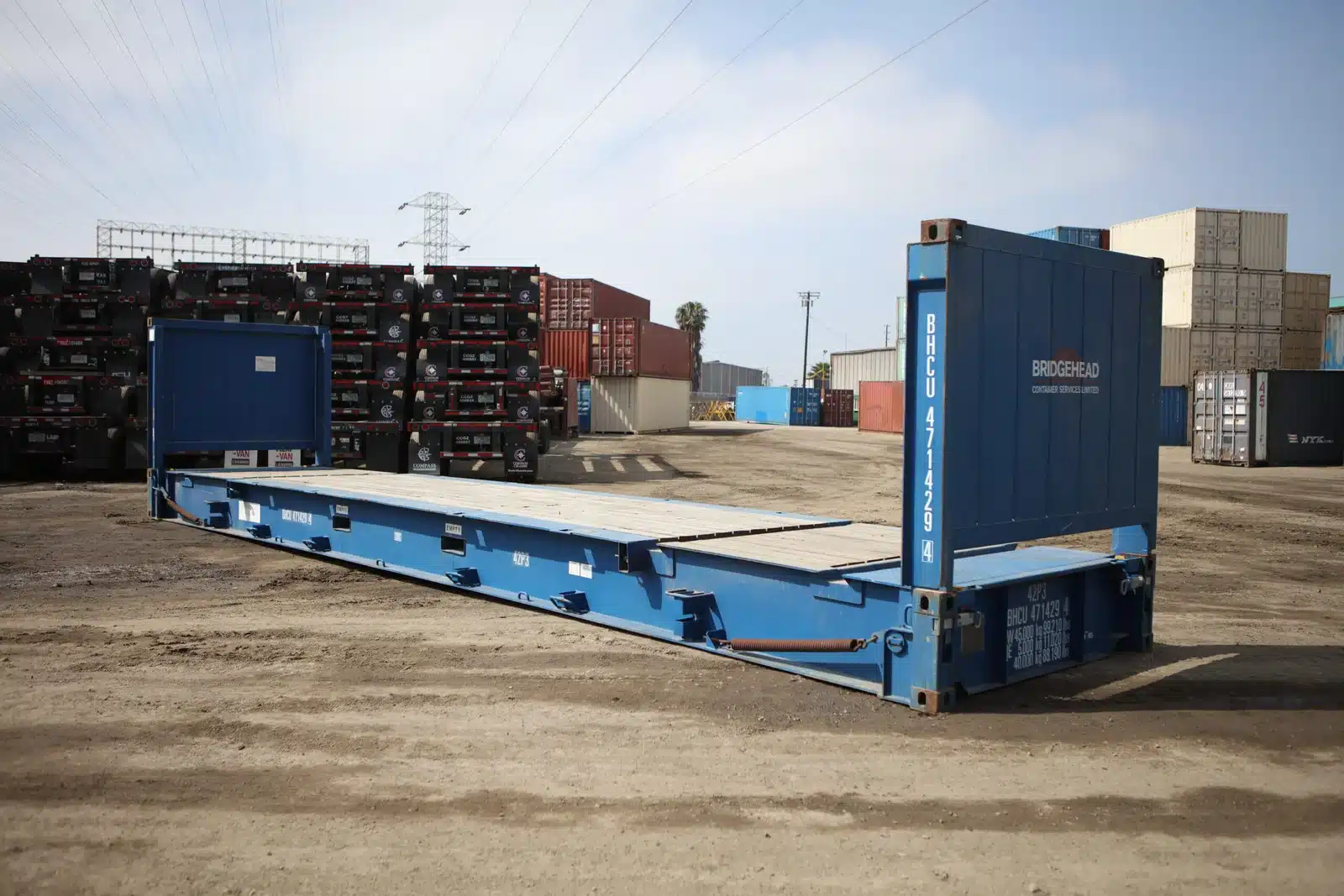 40-Foot Flat Rack Shipping Container - Cargo-Worthy - photo 1