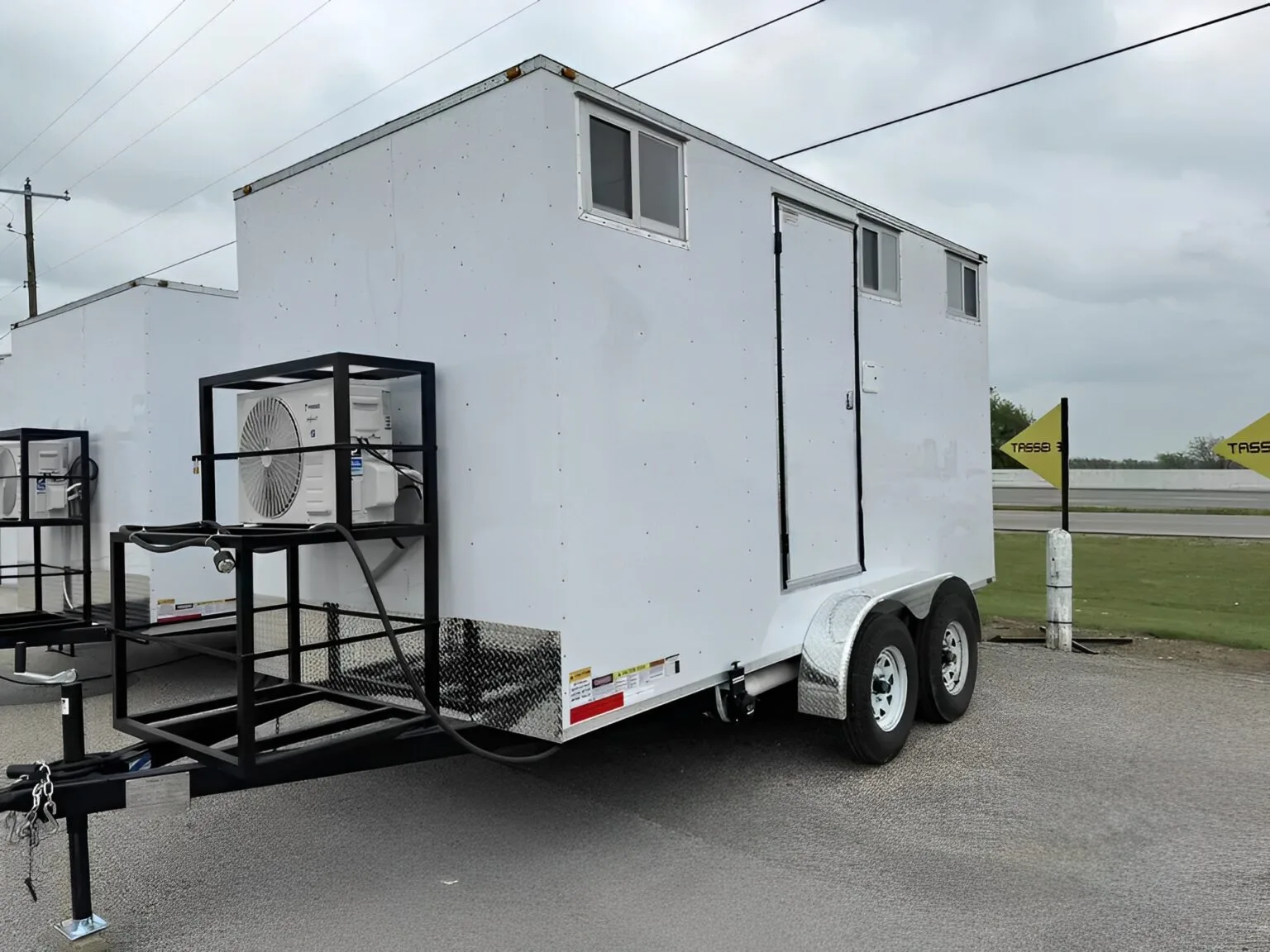 Upscale 2 station portable restroom trailer with private restroom compartments