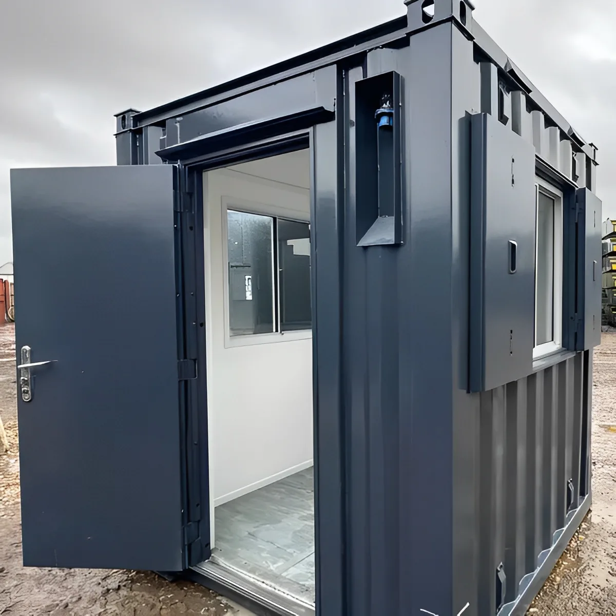 7Ft x 7Ft Shipping Container Office \| Portable Anti-Vandal Building - photo 4